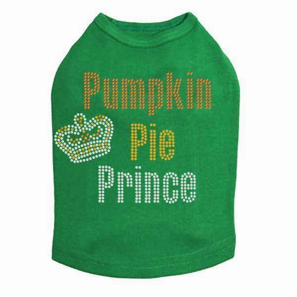 Pumpkin Pie Prince Rhinestone Dog Tank