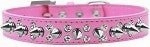 Punk Rock Double Crystal and Silver Spikes Dog Collar in Many Colors