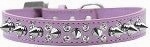 Punk Rock Double Crystal and Silver Spikes Dog Collar in Many Colors