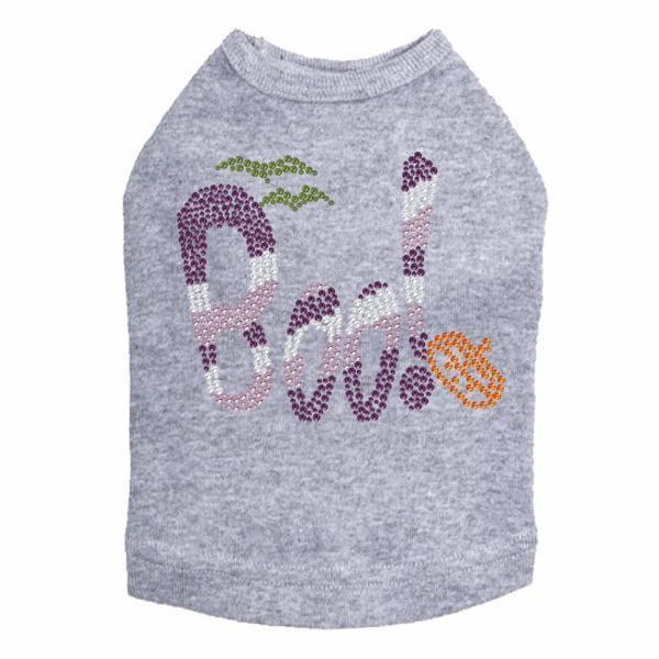 Purple Boo Rhinestone Dog Tank