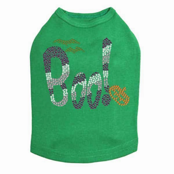 Purple Boo Rhinestone Dog Tank