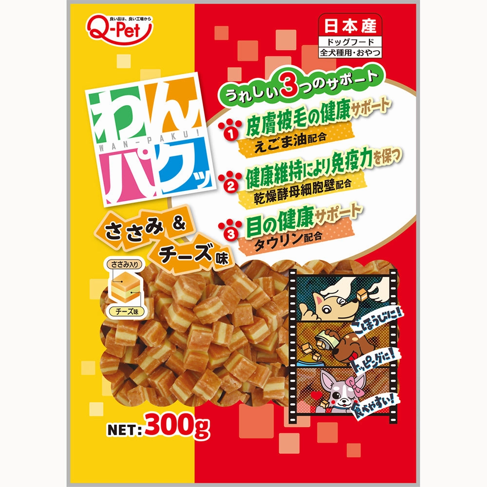 Q-Pet Dog Wanpaku Chicken & Cheese 300g