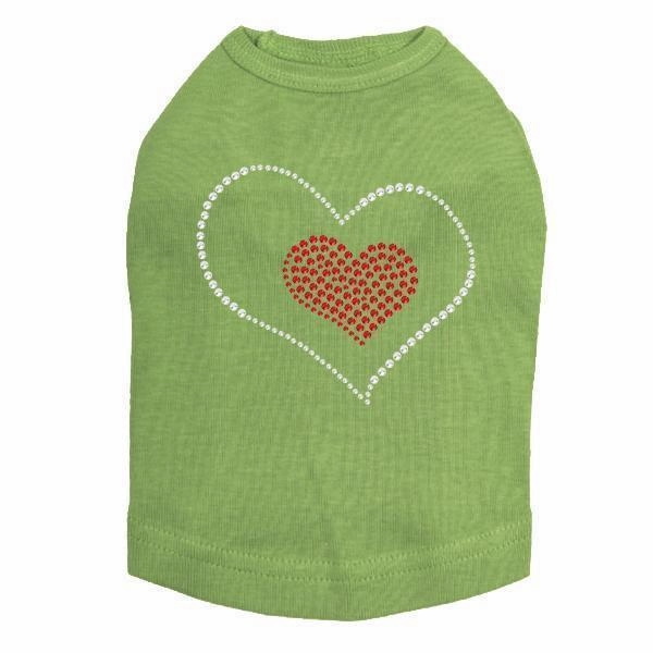 Red Heart Inside Heart Dog Tank