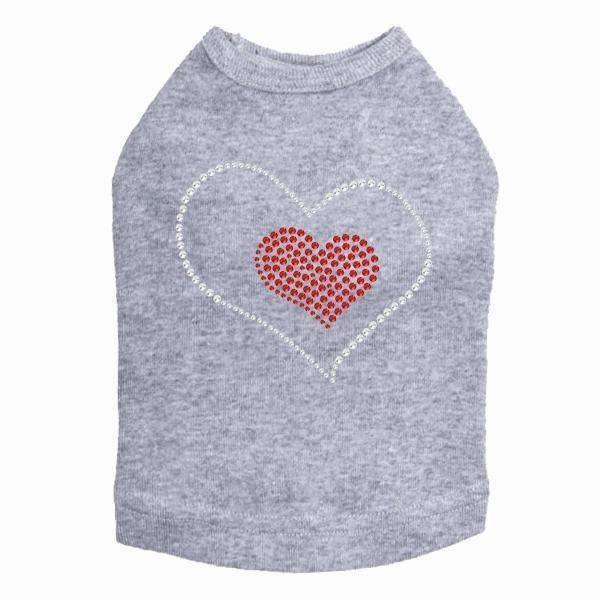 Red Heart Inside Heart Dog Tank