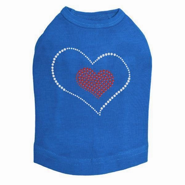Red Heart Inside Heart Dog Tank