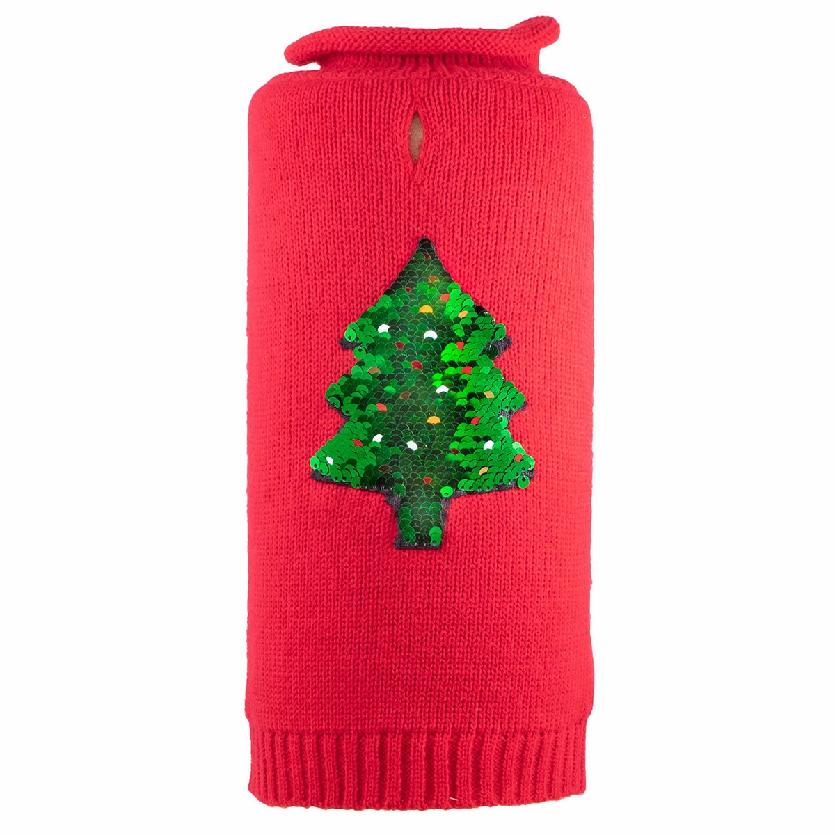 Reverse Sequins Tree Dog Sweater