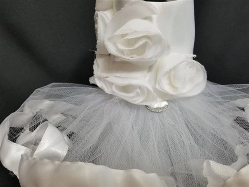 Rose Couture White Wedding Harness Dress