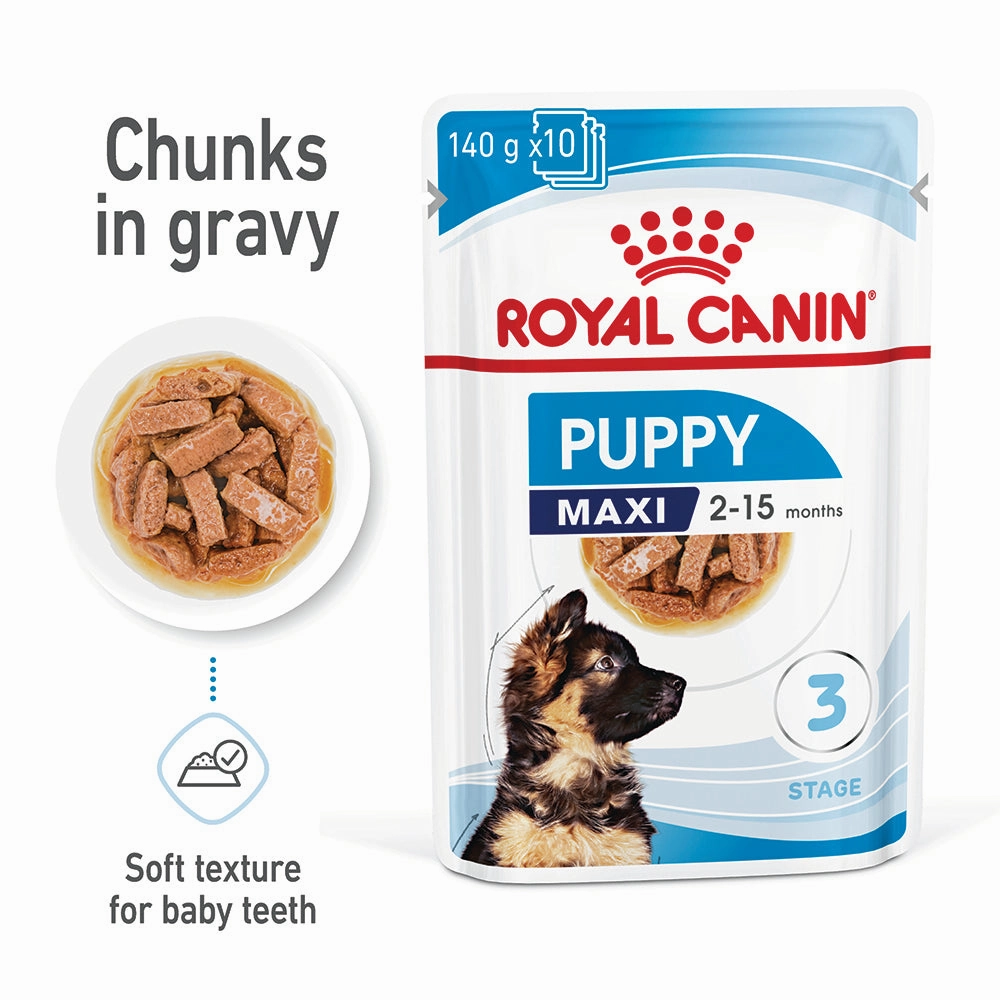Royal Canin - Maxi Puppy Dog Wet Food (140g x 10pk)