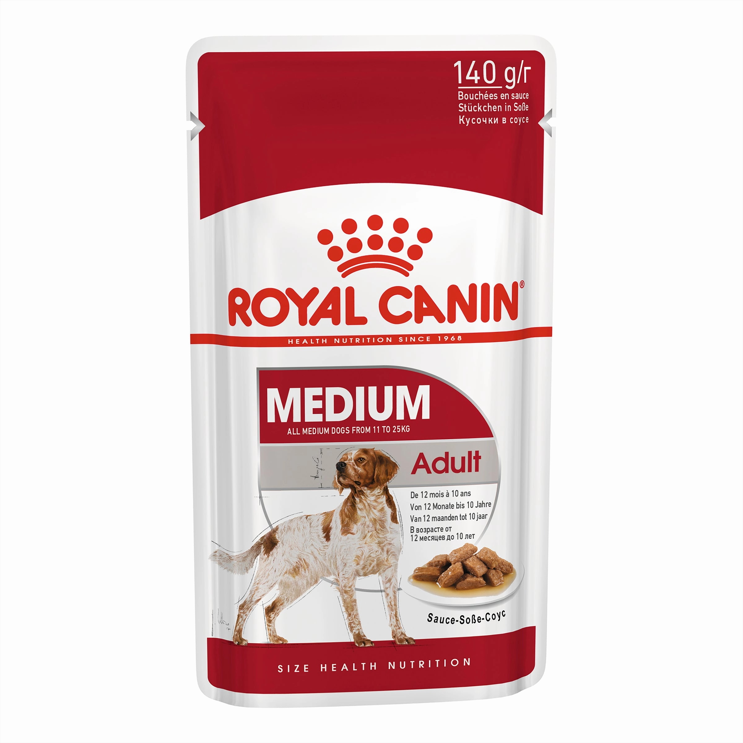 Royal Canin - Medium Adult Dog Wet Food (140g x 10pk)