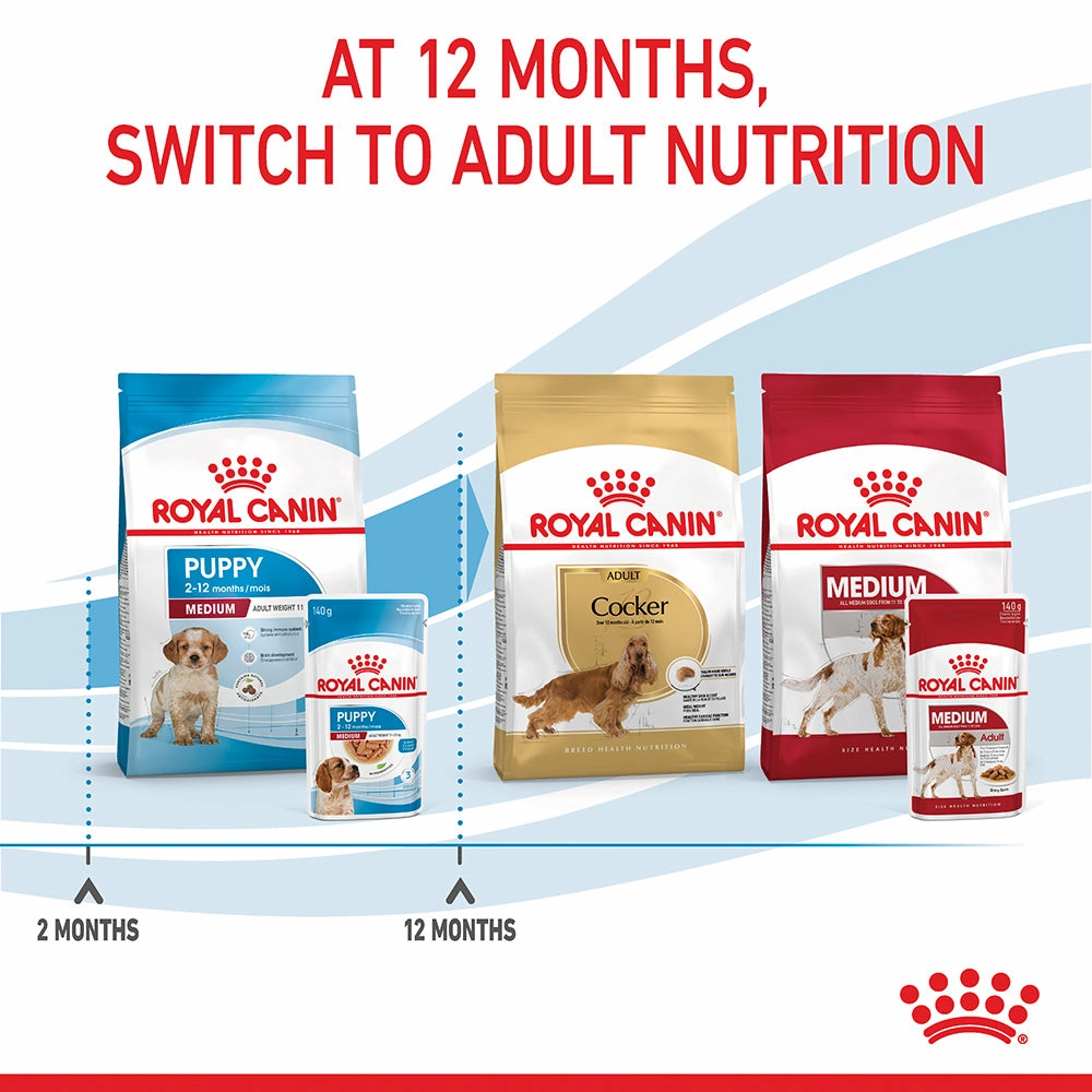 Royal Canin - Medium Puppy Dog Wet Food (140g x 10pk)