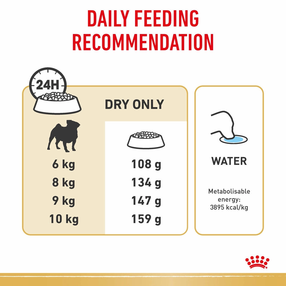 Royal Canin - Pug Breed Adult Dog Dry Food (3kg)