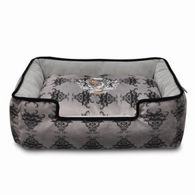 Royal Crest Lounge Dog Bed Ivory Black/Cool Grey