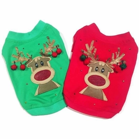 Rudolph Reindeer Dog Shirt