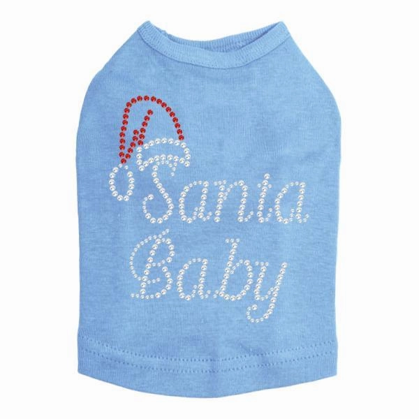 Santa Baby Rhinestone Dog Tank