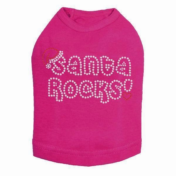 Santa Rocks Rhinestone Dog Tank