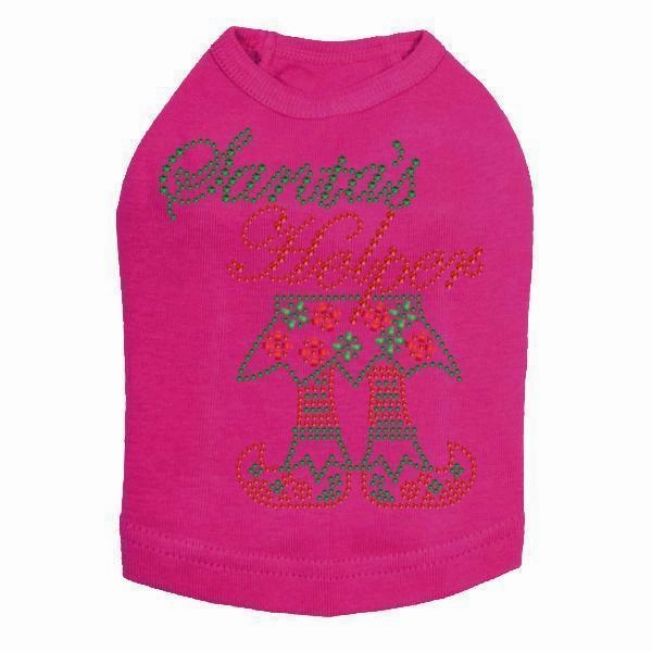Santa's Helper Rhinestone Dog Tank