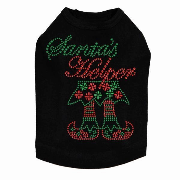 Santa's Helper Rhinestone Dog Tank