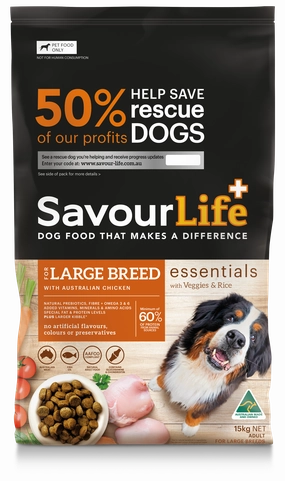 SavourLife - Essentials Chicken Large Breed Dog Dry Food (15kg)