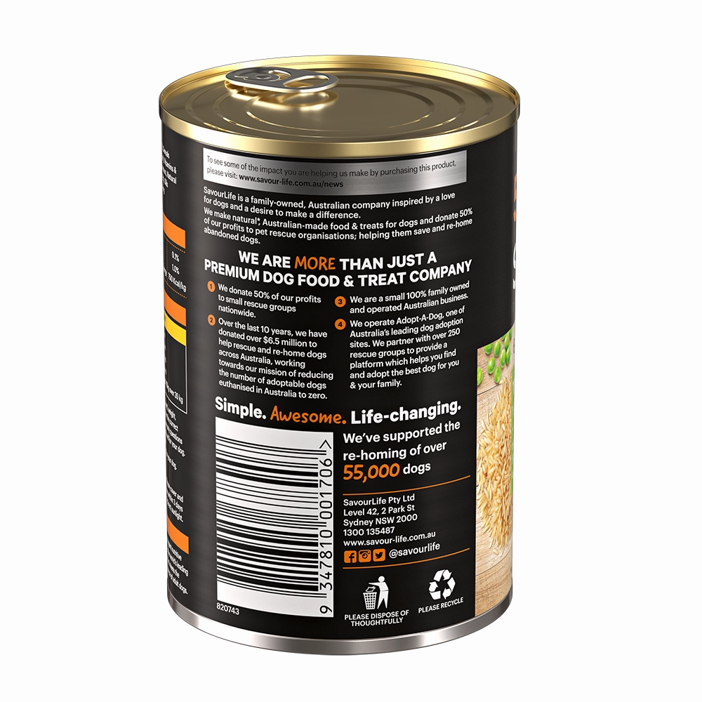 SavourLife - Essentials Lamb with Vegetables & Rice Dog Wet Food (400g)