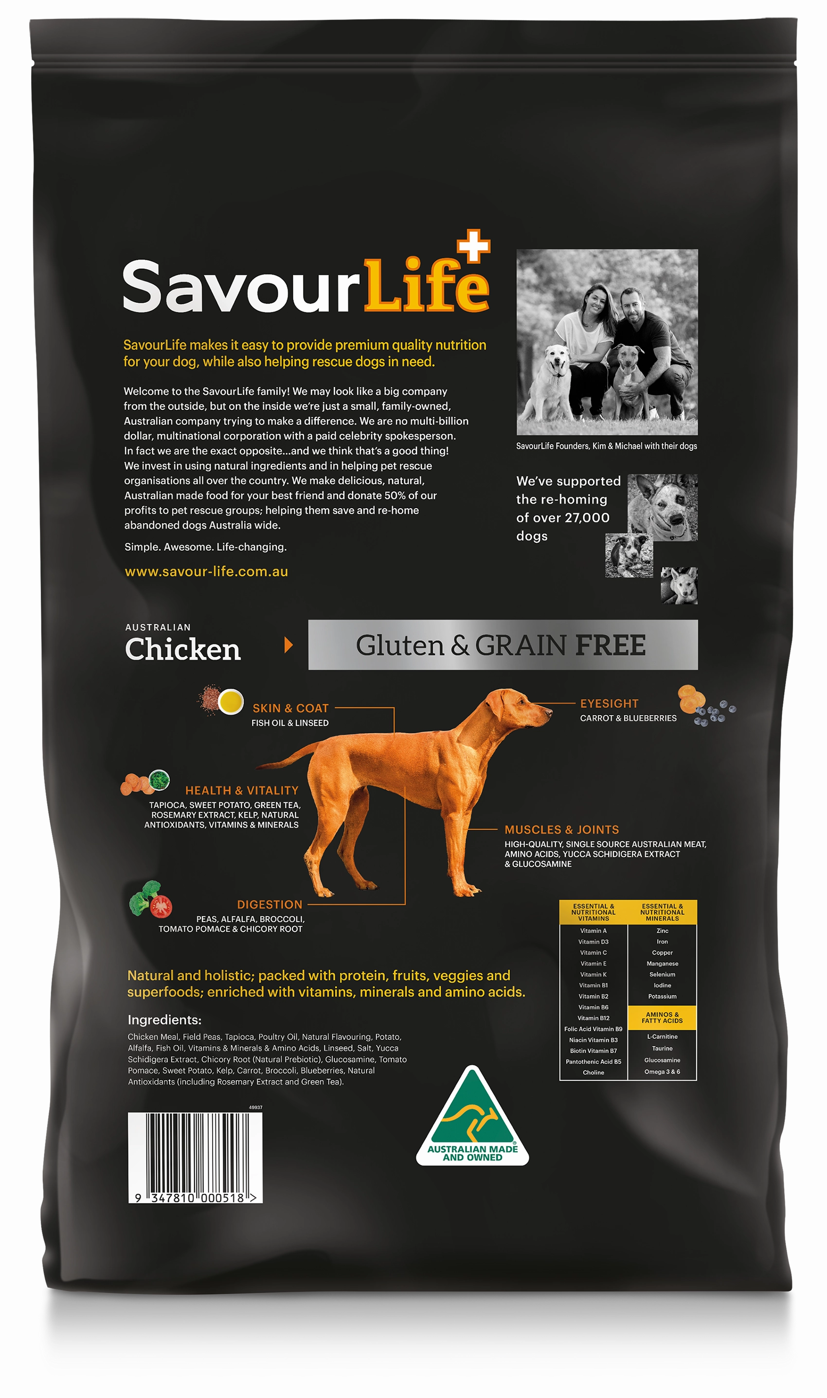 SavourLife - Grain Free Chicken Dog Dry Food (10kg)