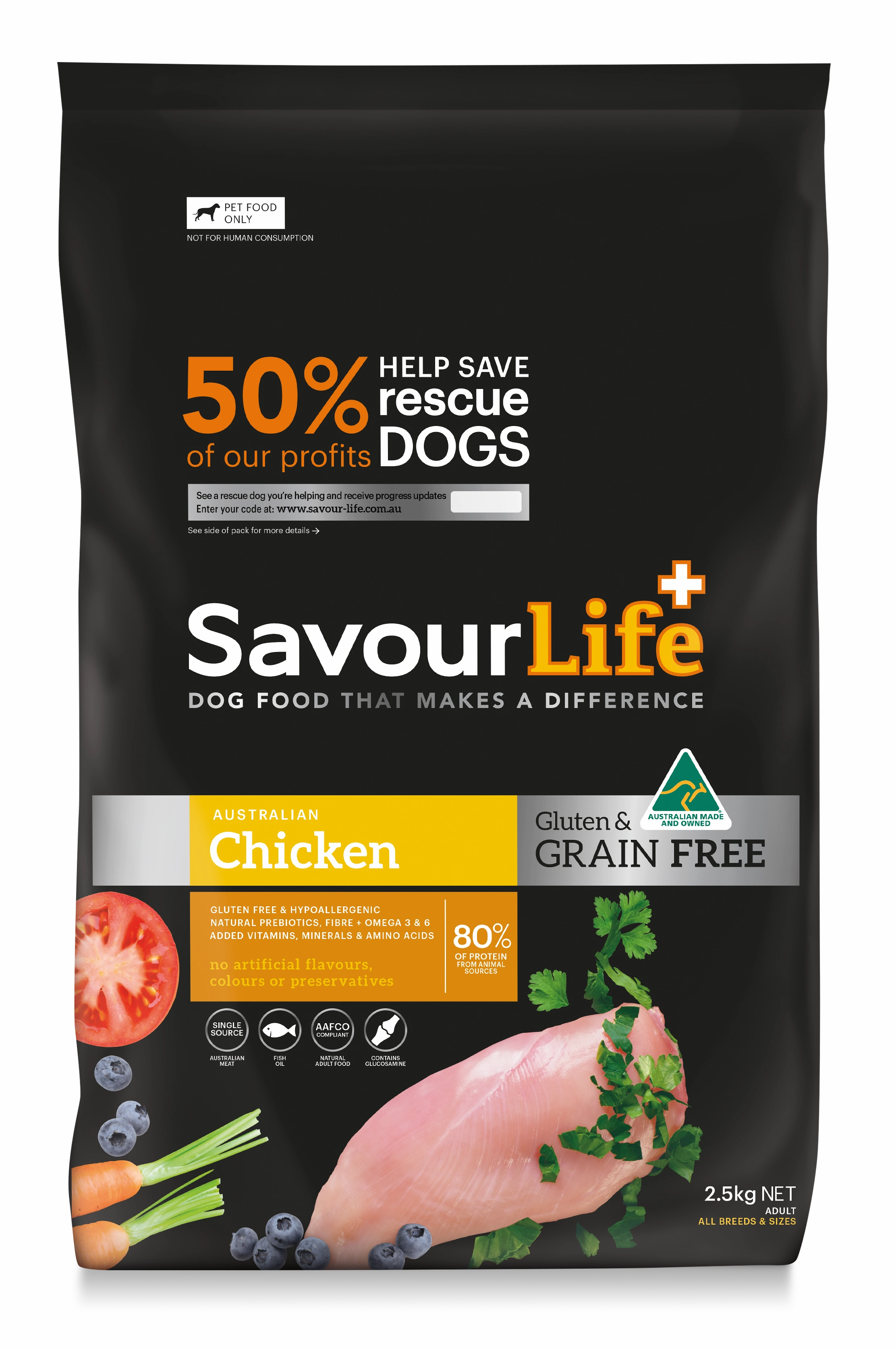 SavourLife - Grain Free Chicken Dog Dry Food (2.5kg)