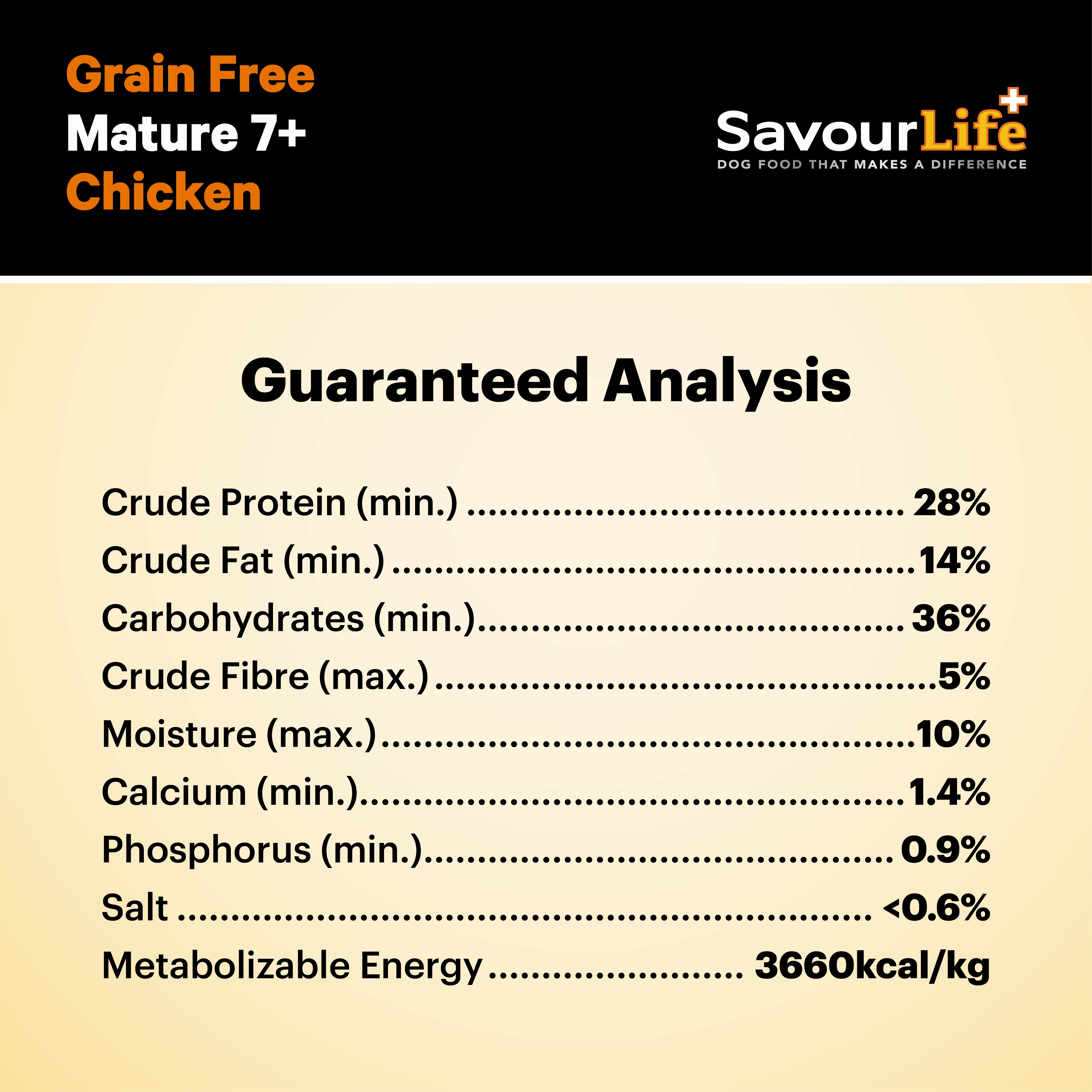 SavourLife - Grain Free Chicken Mature 7  Dog Dry Food (2.5kg)