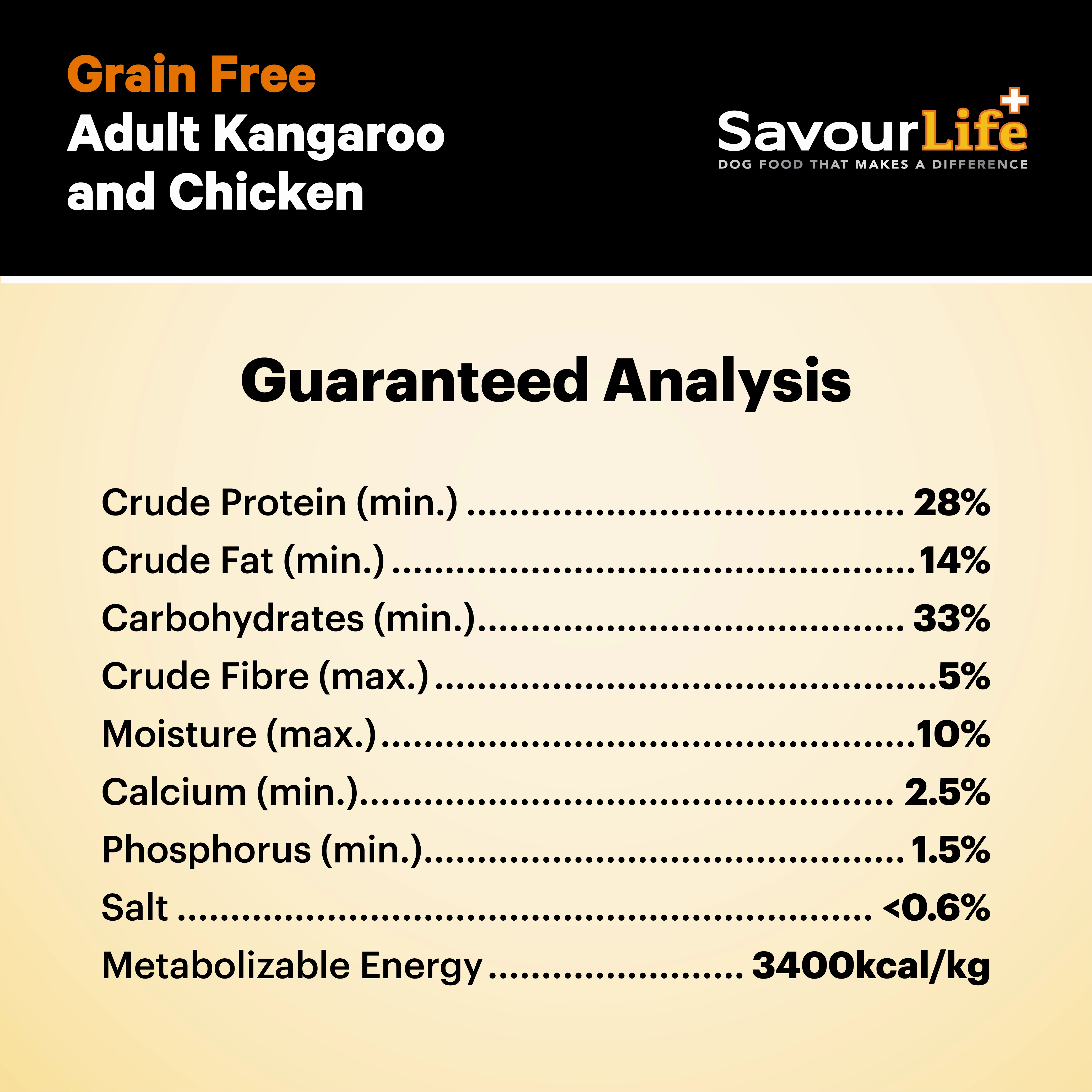 SavourLife - Grain Free Kangaroo & Chicken Dog Dry Food (2.5kg)