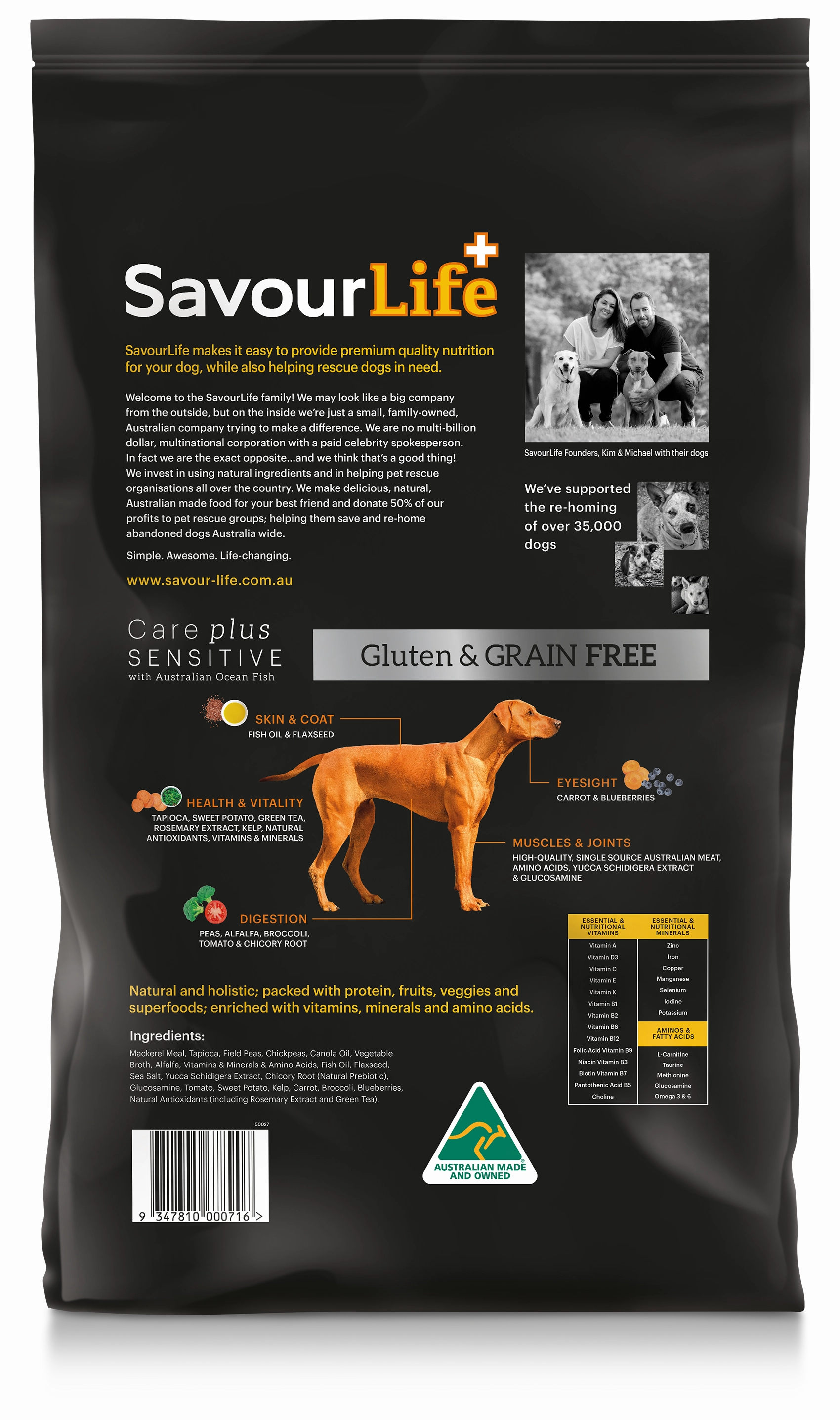 SavourLife - Grain Free Ocean Fish CarePlus Sensitive Dog Dry Food (10kg)