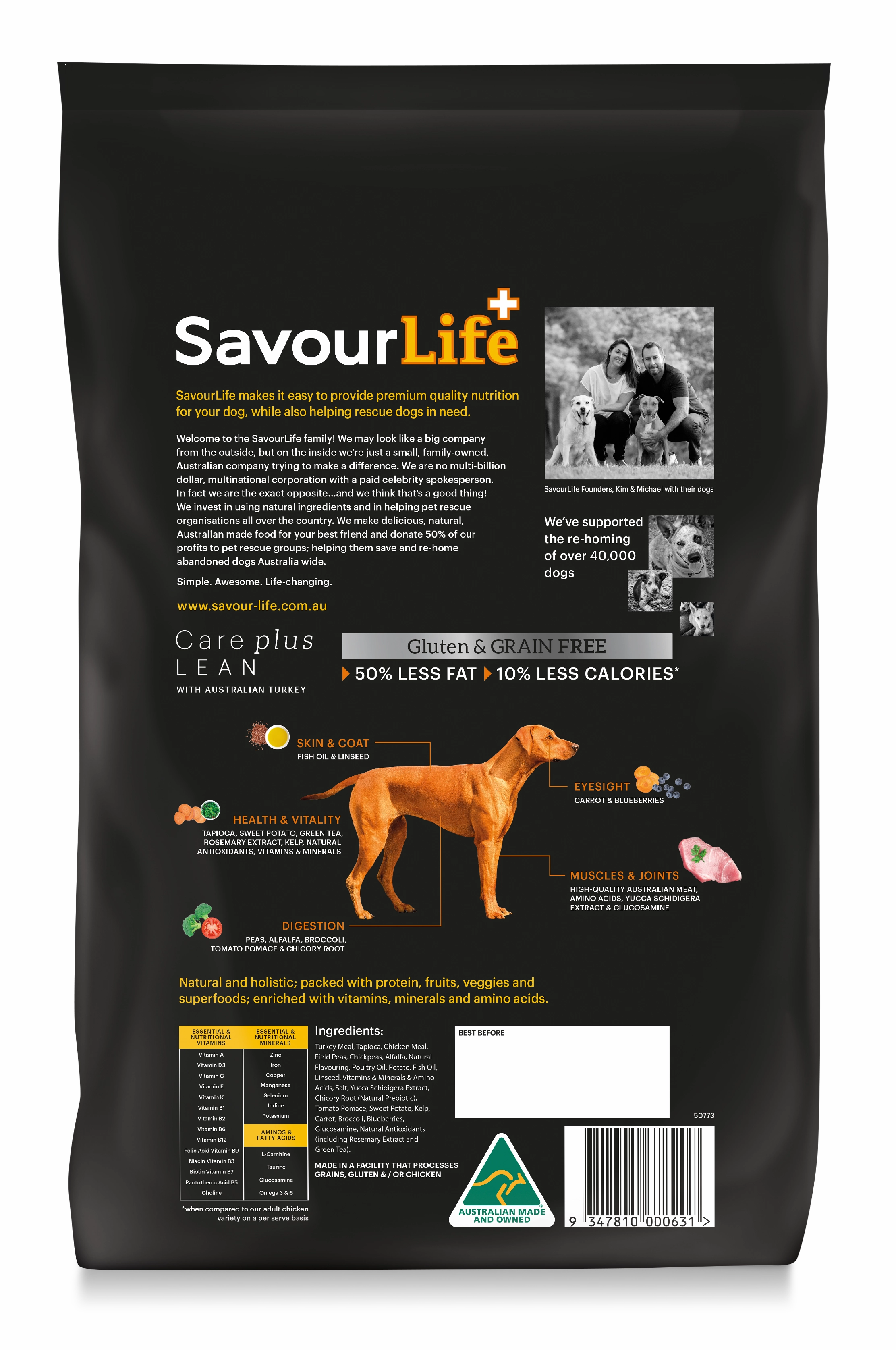 SavourLife - Grain Free Turkey CarePlus Lean Dog Dry Food (2.5kg)