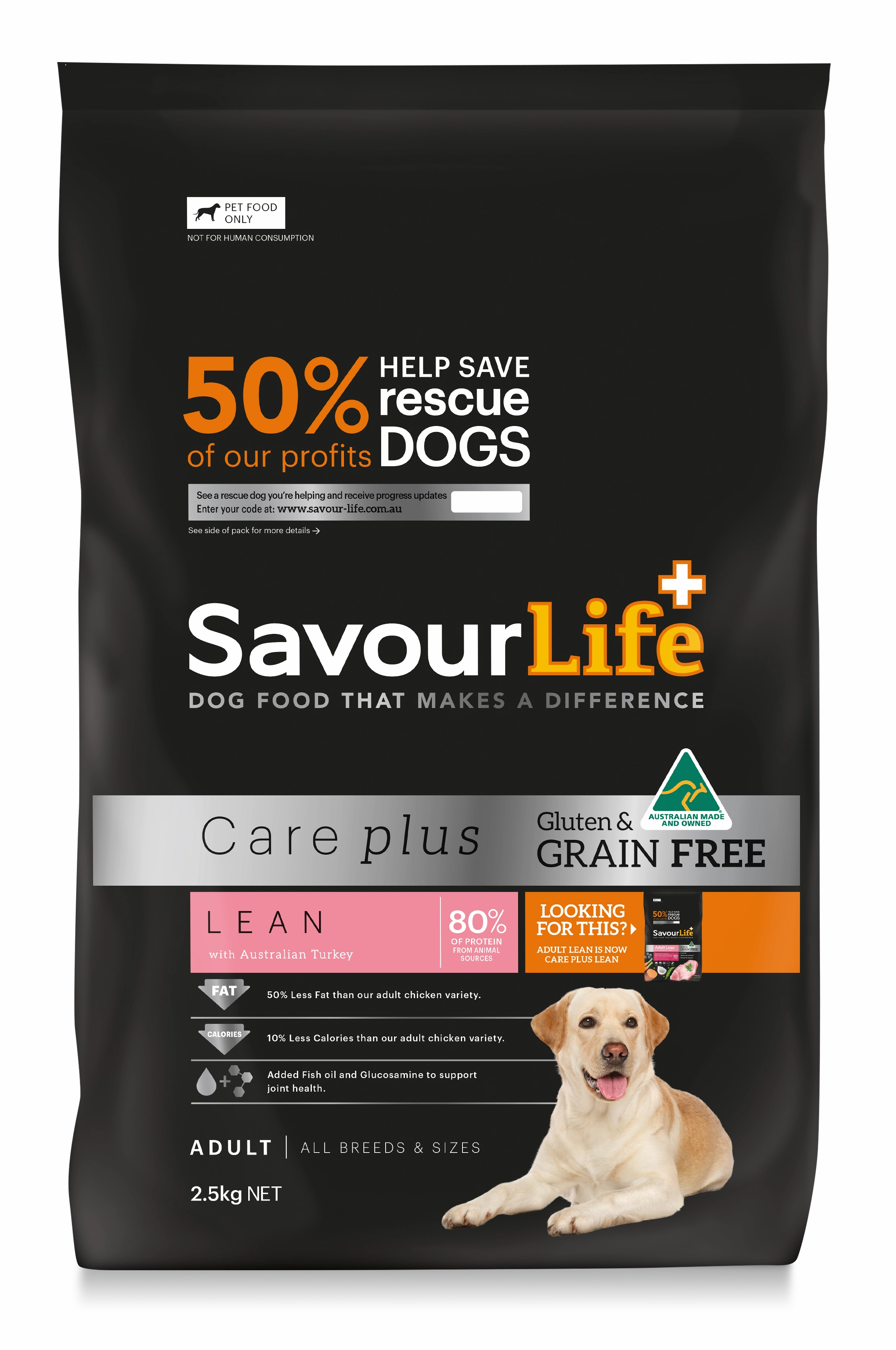 SavourLife - Grain Free Turkey CarePlus Lean Dog Dry Food (2.5kg)