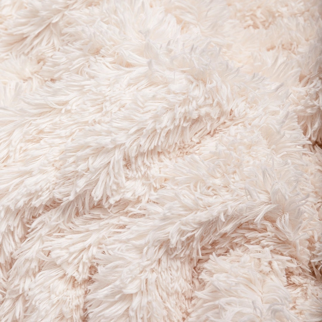 Shag Dog Blanket Throw Cream
