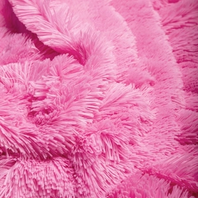 Shag Dog Blanket Throw Fuchsia