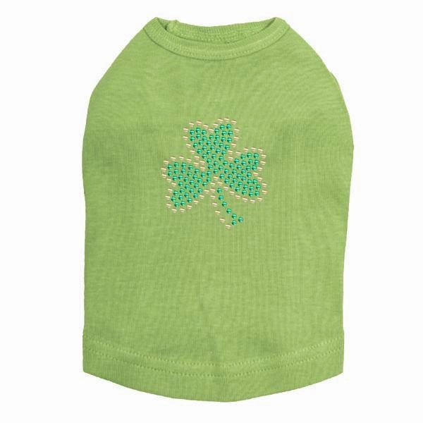 Shamrock #1 Rhinestone Dog Tank
