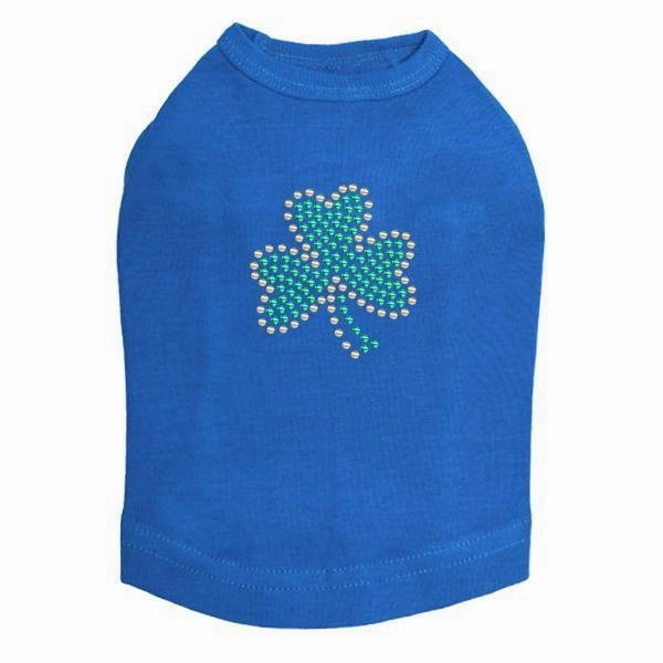 Shamrock #1 Rhinestone Dog Tank