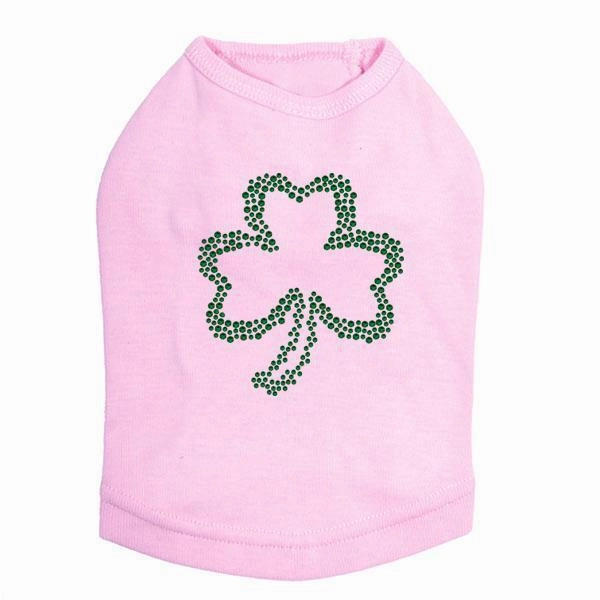 Shamrock #2 Rhinestone Dog Tank