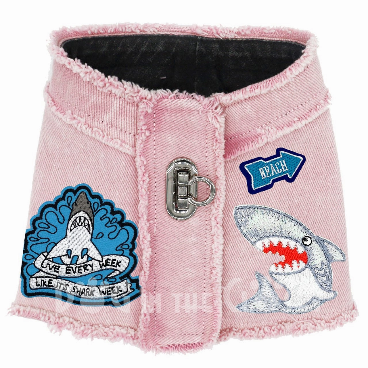 Shark Attack Denim Harness Vest in 3 Colors