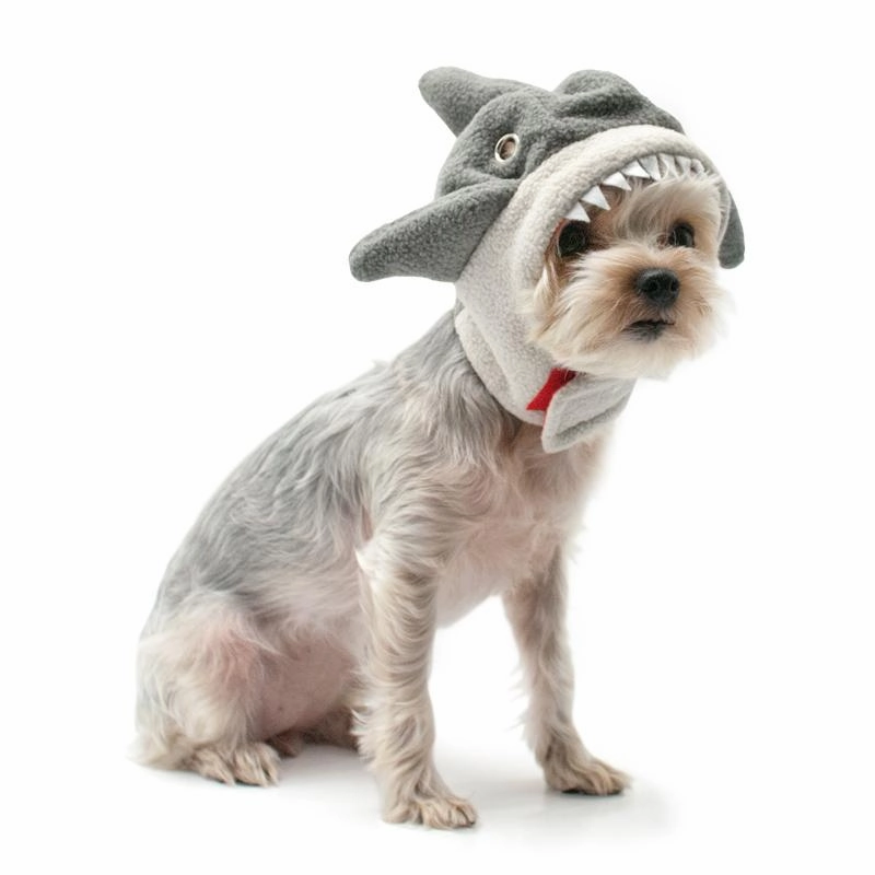 Shark Dog Hat Grey