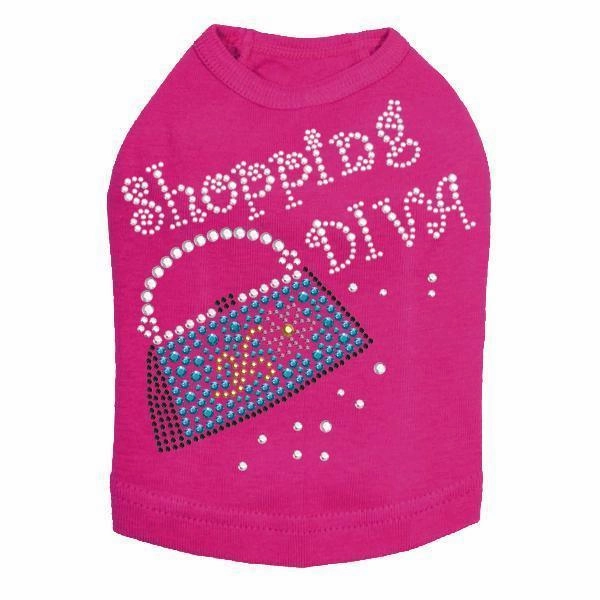 Shopping Diva Rhinestone Dog Tank
