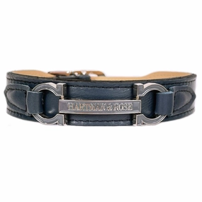 Signature Collection Dog Collar Slate Blue/Nickel