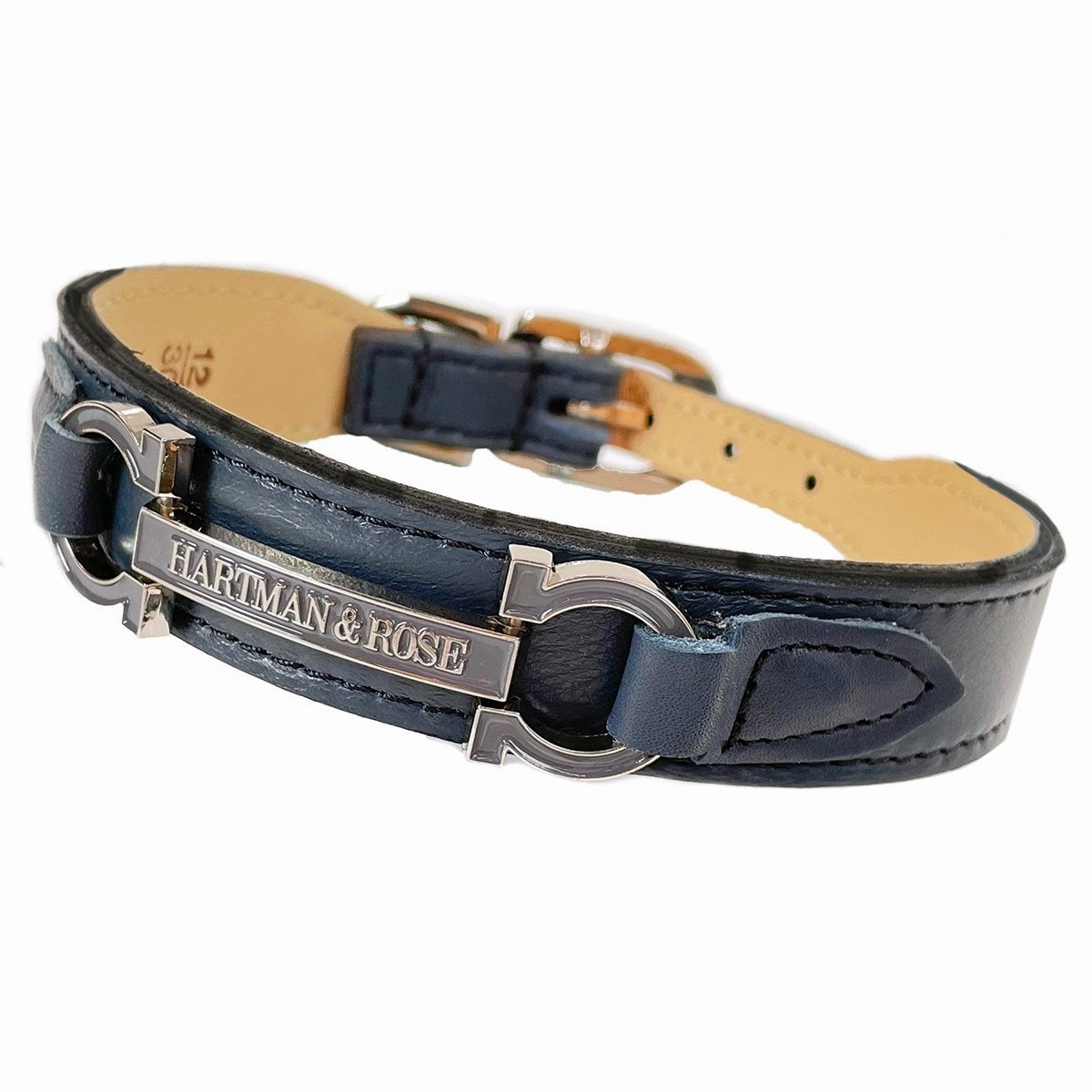 Signature Collection Dog Collar Slate Blue/Nickel