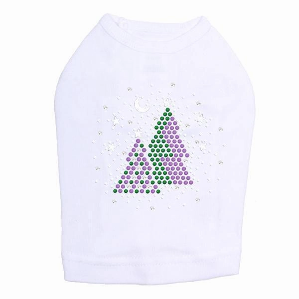 Silent Night Rhinestone Dog Tank