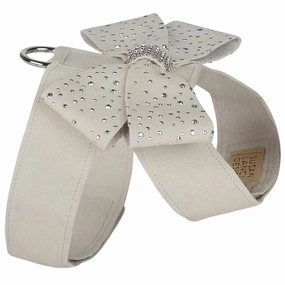Silver Stardust Nouveau Bow Tinkie Dog Harness Doe