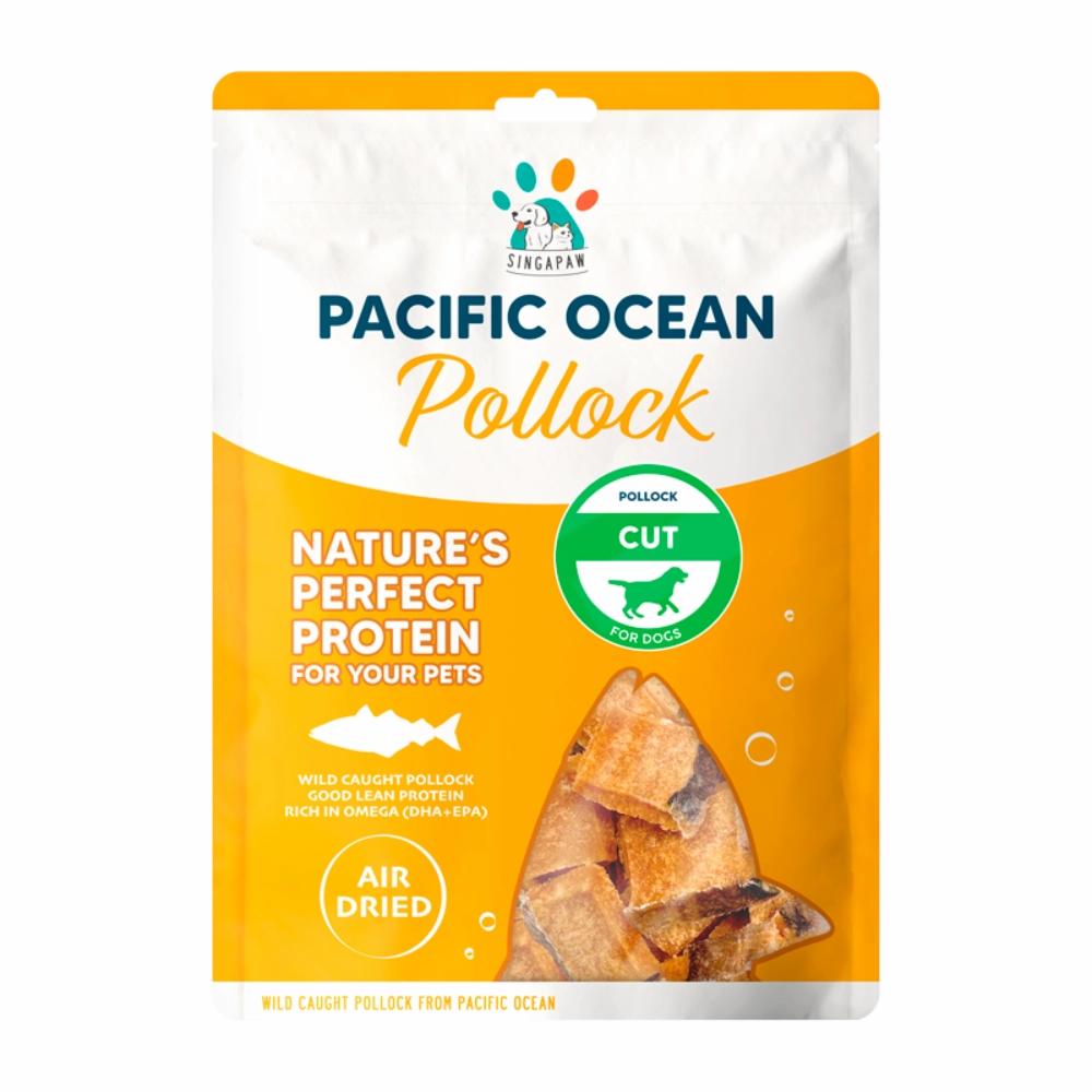 Singapaw Dog Pacific Ocean Air Dried Pollock Cut