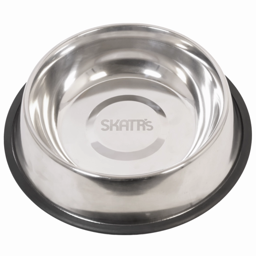 Skatrs Anti Skid Stainless Steel Bowl for Dogs and Cats (700mL)