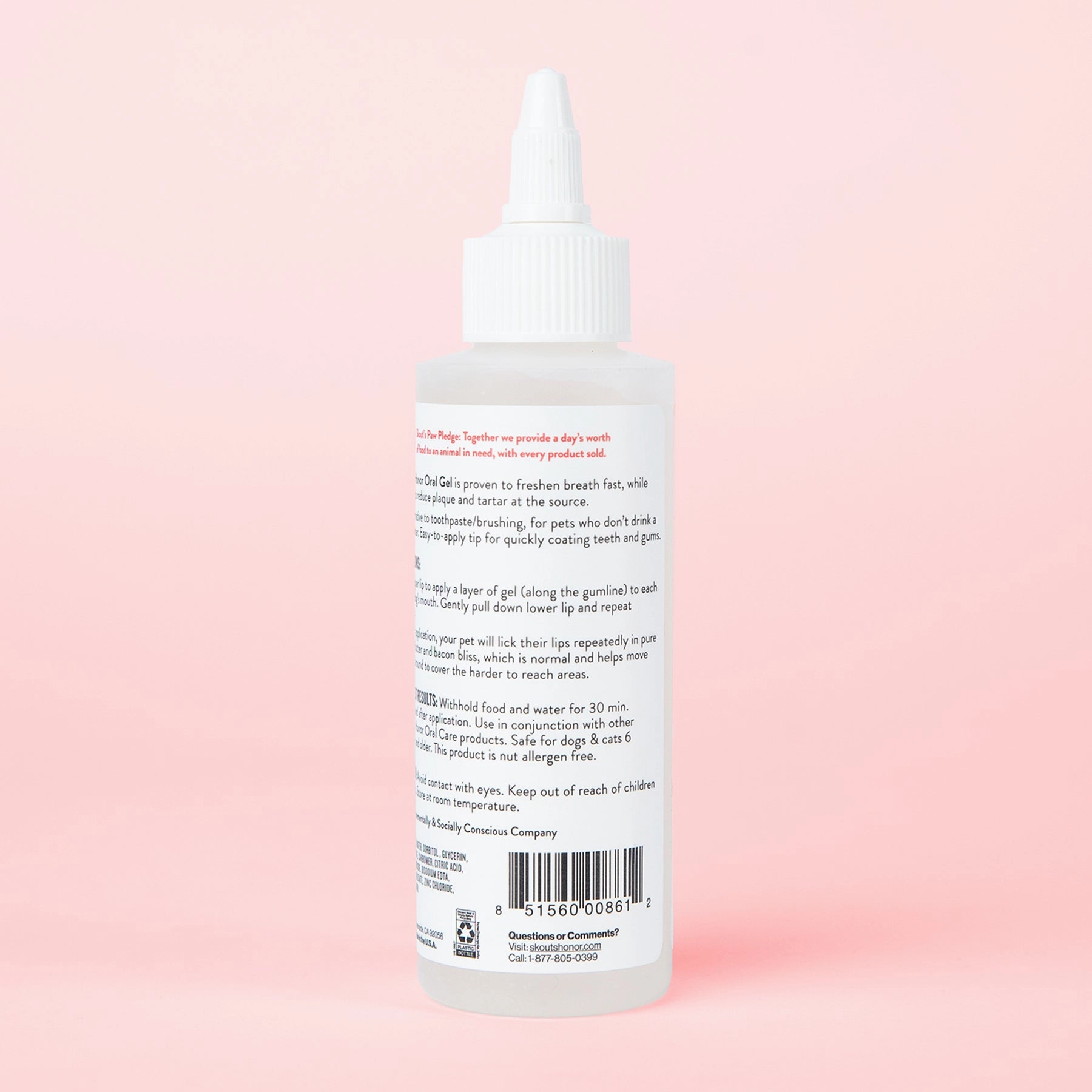 Skout's Honor Oral Care Peanut Butter and Bacon Flavored Gel for Dogs and Cats