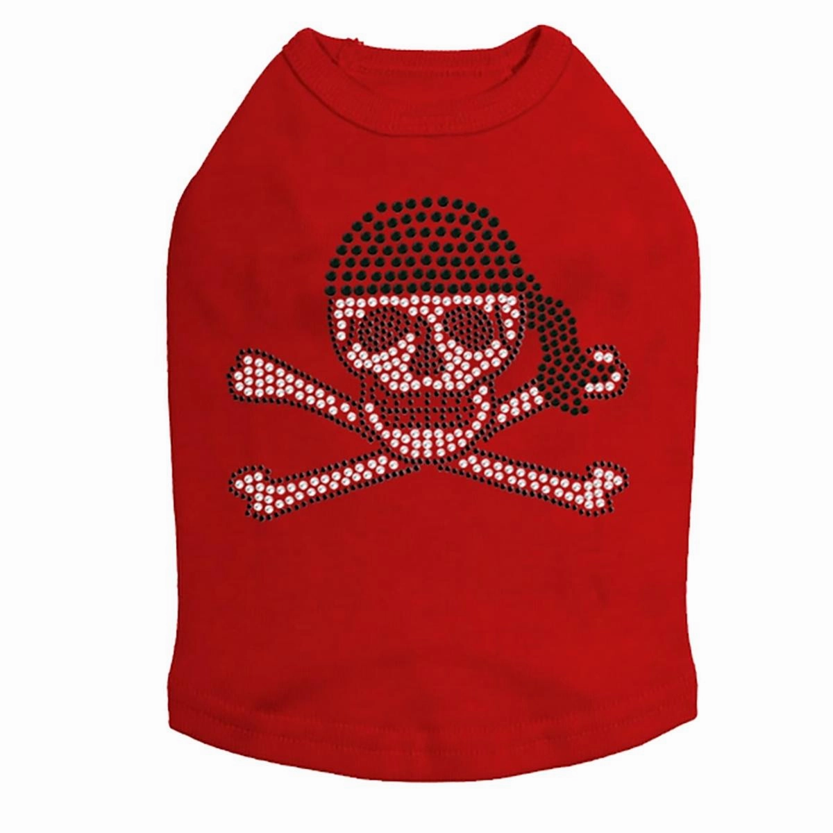 Skull Black Bandana Rhinestone Dog Tank