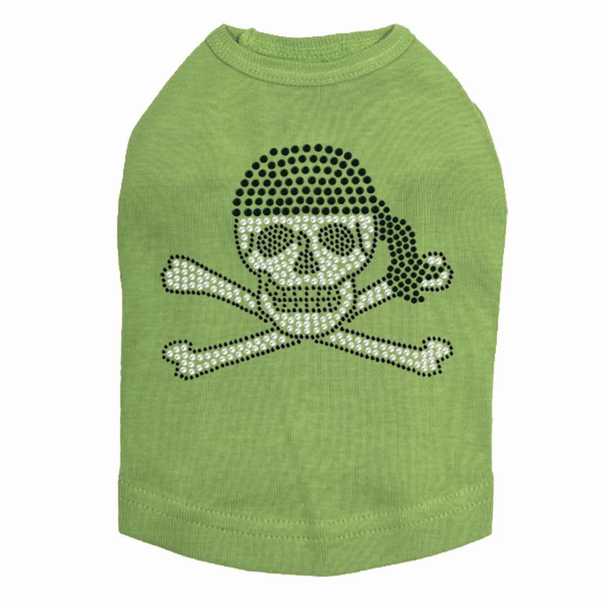 Skull Black Bandana Rhinestone Dog Tank
