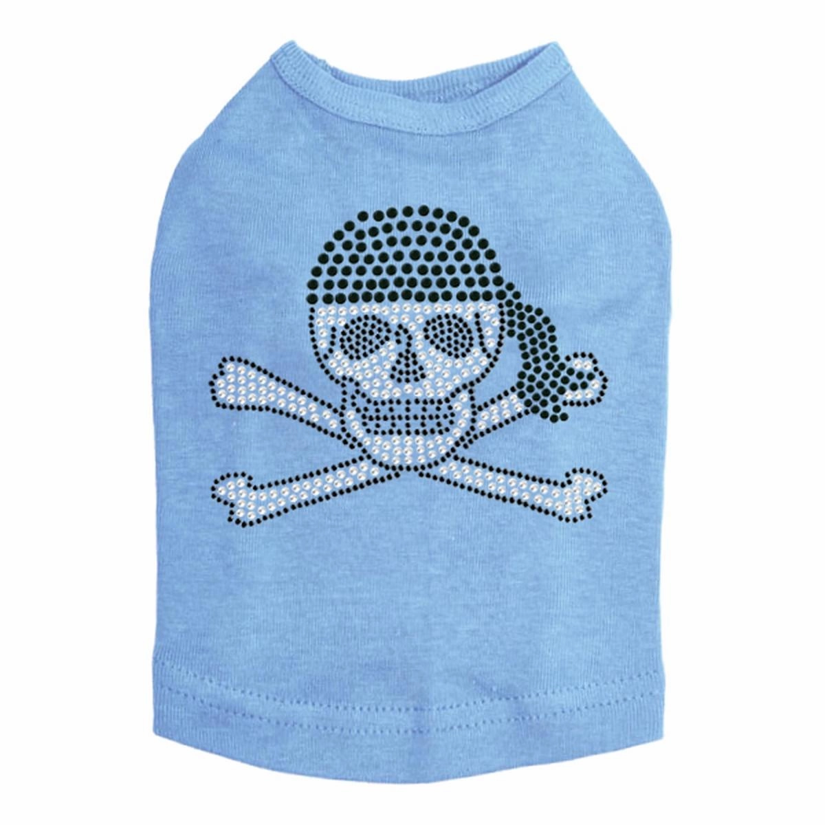 Skull Black Bandana Rhinestone Dog Tank