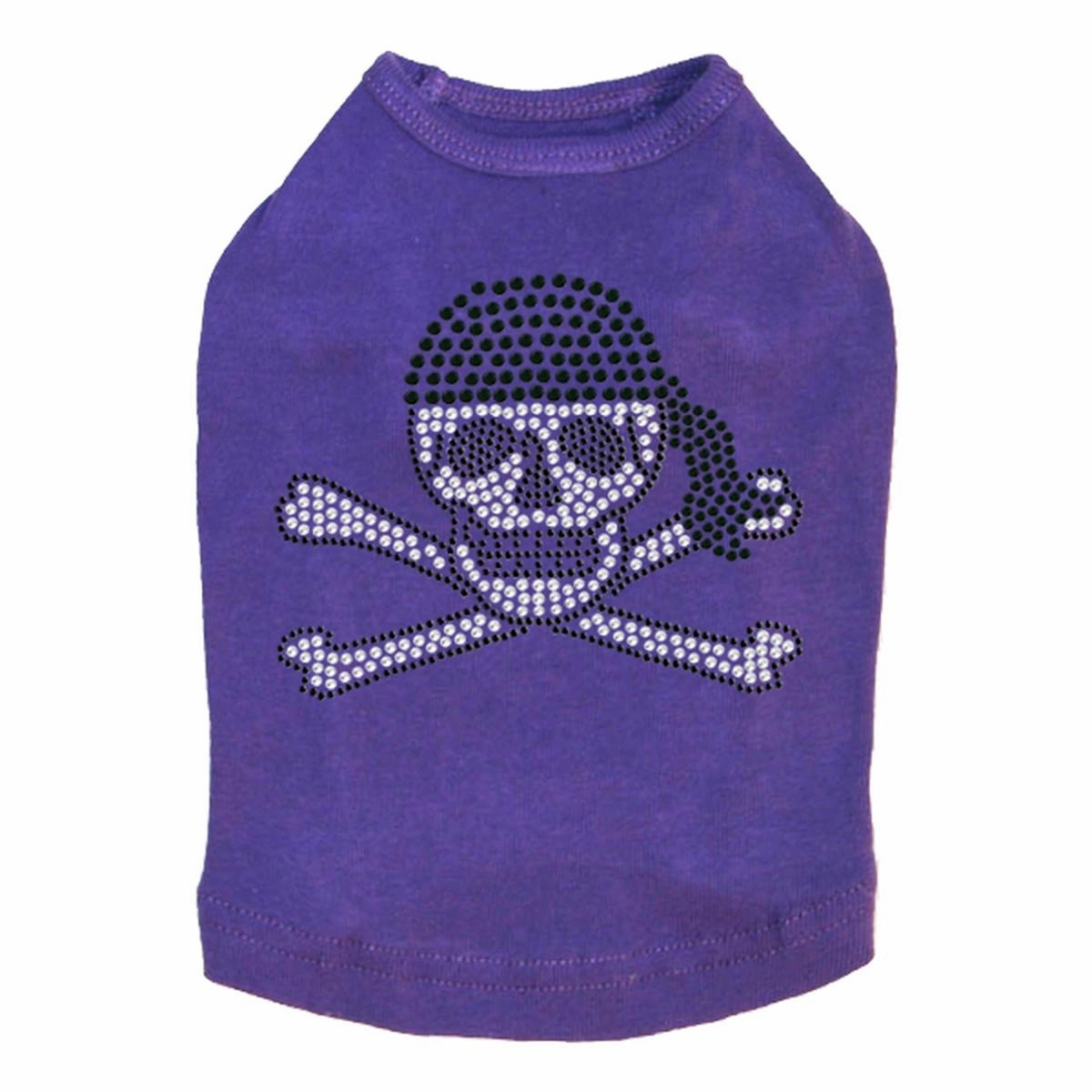 Skull Black Bandana Rhinestone Dog Tank