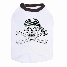 Skull Black Bandana Rhinestone Dog Tank